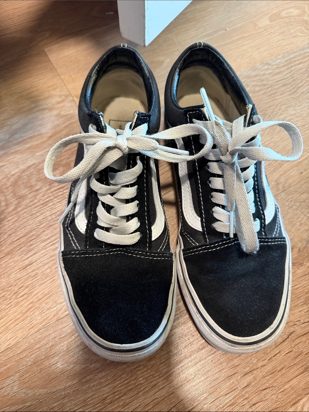 Vans Classic Black Skate Sneakers with White Stripe